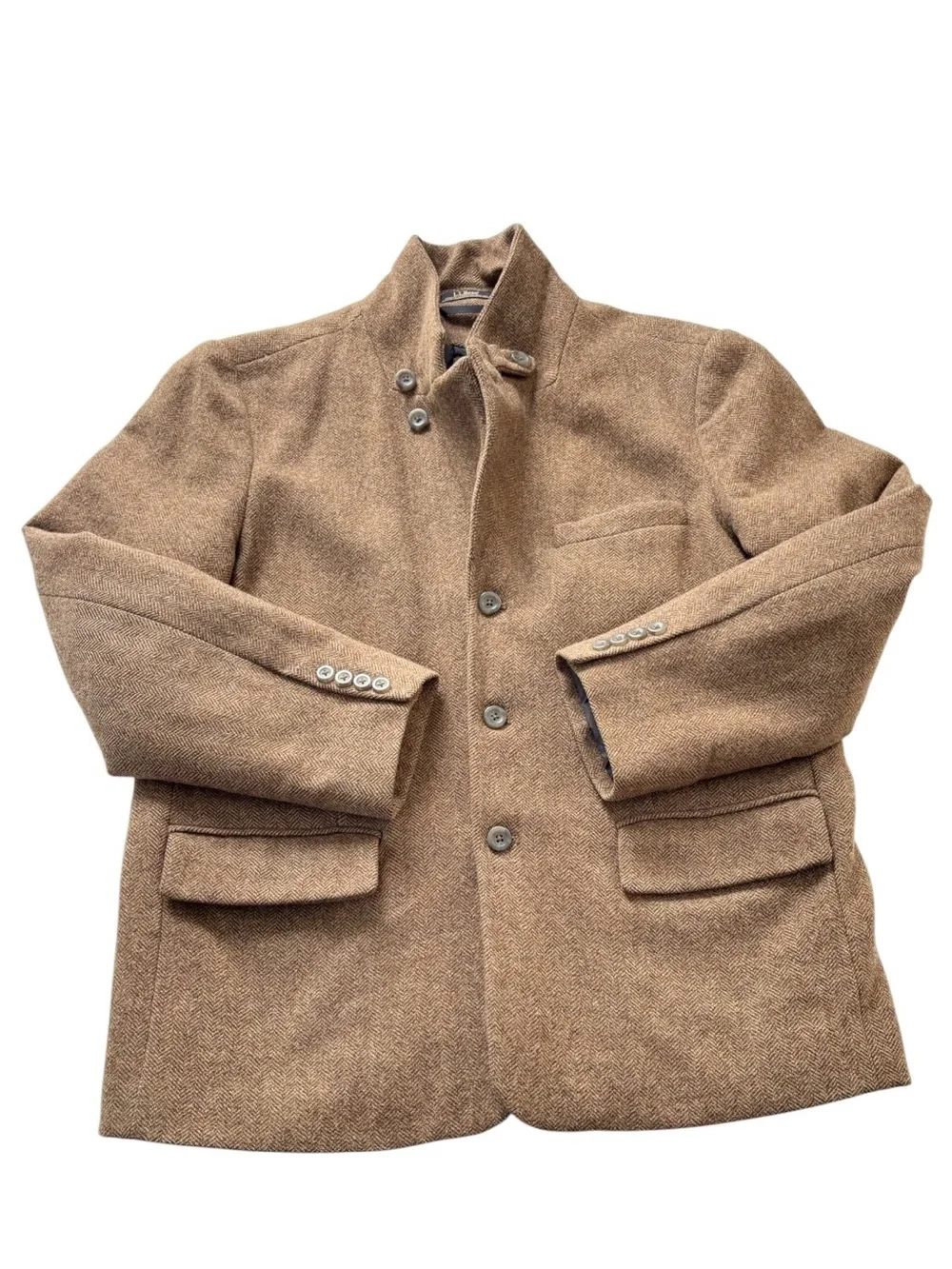 L.L. Bean Vintage Shetland wool insulated herringbone tweed sport coat | 42 reg